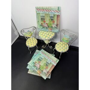 Cafe De‎ Paris glass Coasters Set of 4 Home Decor French Parisian style